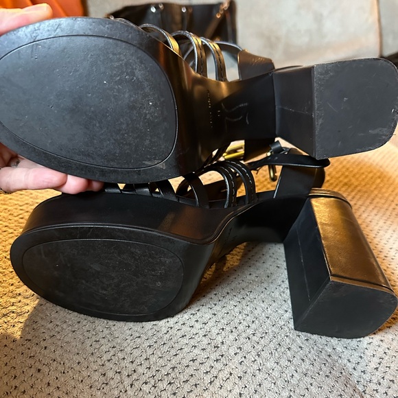 Miu Miu See by Chloe sierra platform heels black y2k chunky strappy sandals - Picture 3 of 6